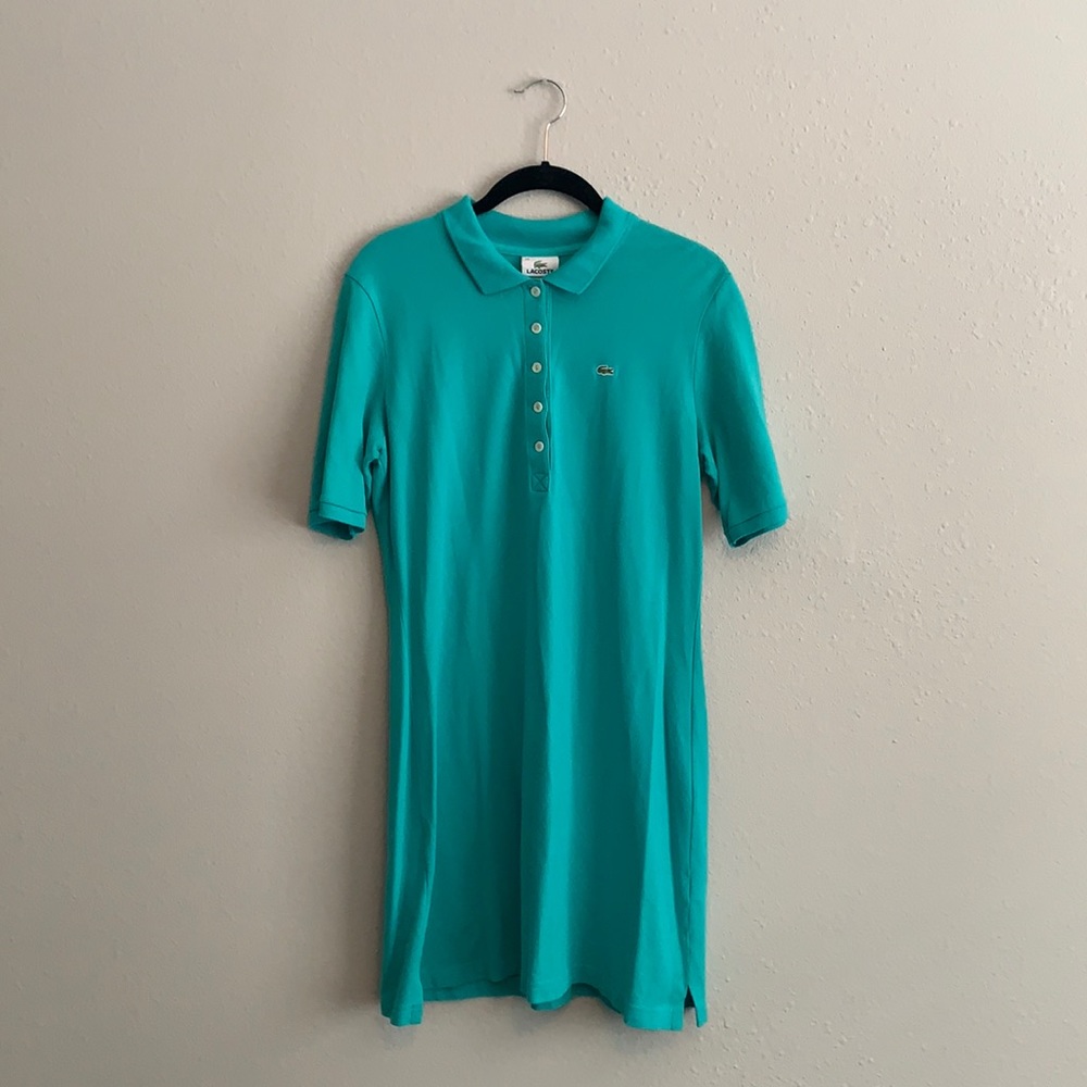 Lacoste Teal Shirt Dress